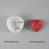 3D Floral Bow Heart Soap & Candle Handmade Mould HM0021